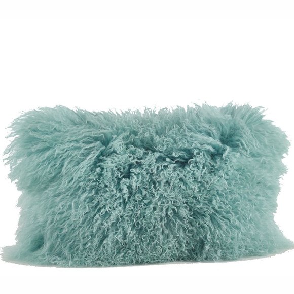 Bedding Mongolian Lamb Fur Down Filled Decorative Throw Pillow Poshmark